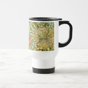 William Morris Golden Lily Vintage Pre-Raphaelite Travel Mug