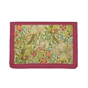William Morris Golden Lily Vintage Pre-Raphaelite Tri-fold Wallet