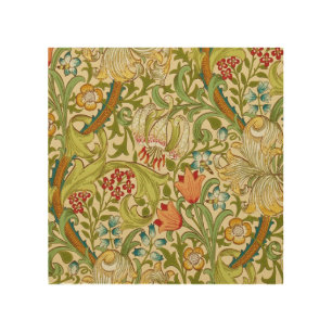 William Morris Golden Lily Vintage Pre-Raphaelite Wood Wall Art