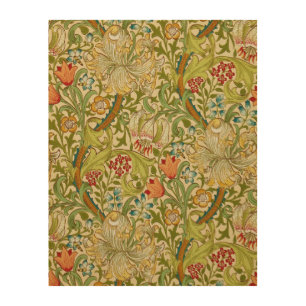 William Morris Golden Lily Vintage Pre-Raphaelite Wood Wall Art