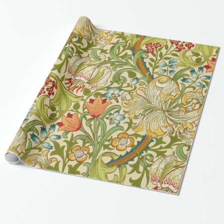 William Morris Golden Lily Vintage Pre-raphaelite Wrapping Paper