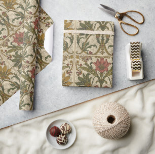 William Morris Golden Lily Vintage Pre-Raphaelite Wrapping Paper