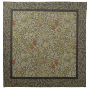 William Morris Golden Lily Willow Bough Pattern Cloth Napkin