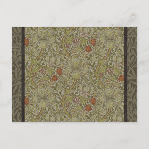 William Morris Golden Lily Willow Bough Pattern Postcard