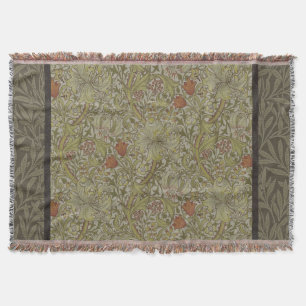 William Morris Golden Lily Willow Bough Pattern Throw Blanket