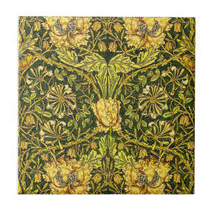 William Morris Golden the honeysuckle 2 Ceramic Tile