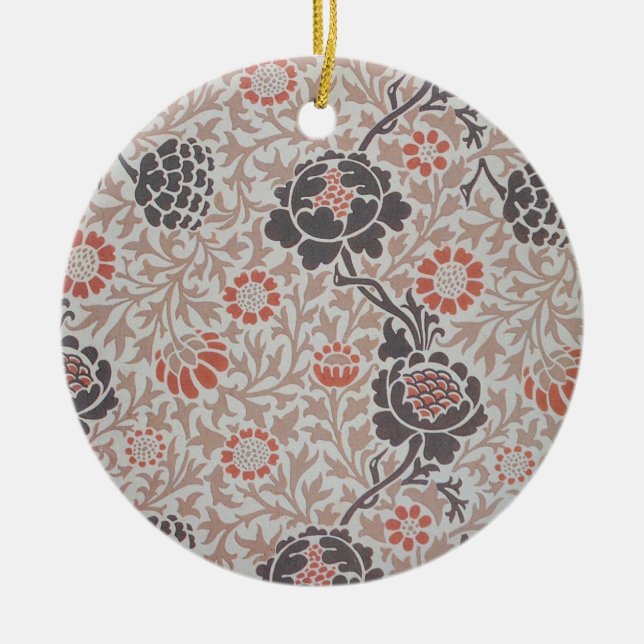 William Morris Grafton Botanic Art Design Ceramic Ornament (Front)