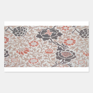 William Morris Grafton Botanic Art Design Rectangular Sticker