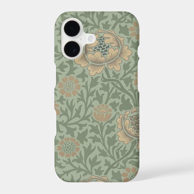 William Morris Grafton Floral Pattern Sage Green  Case-Mate iPhone Case (Back)