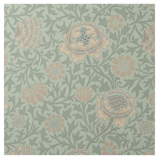 William Morris Grafton Floral Pattern Sage Green  Gallery Wrap (Front)