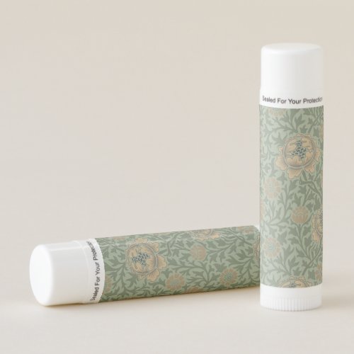 William Morris Grafton Floral Pattern Sage Green  Lip Balm