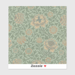 William Morris Grafton Floral Pattern Sage Green Sticker