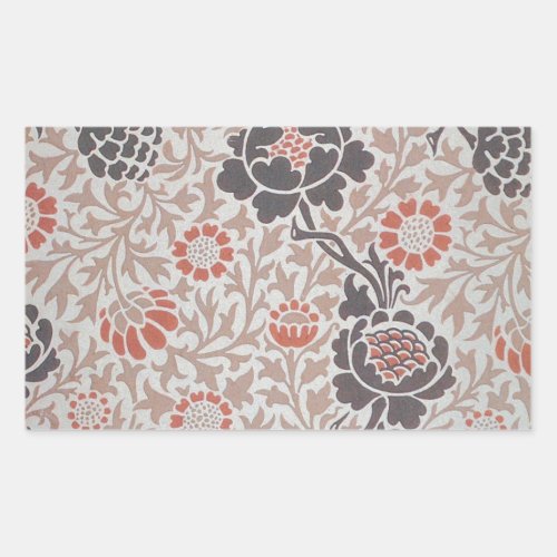 William Morris Grafton Flower Design Rectangular Sticker