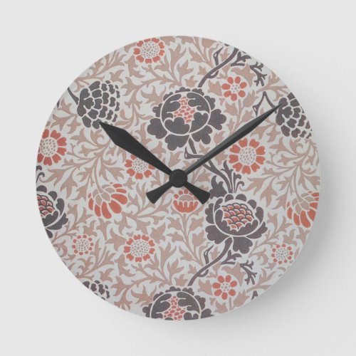 William Morris Grafton Flower Design Round Clock