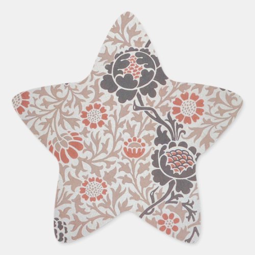 William Morris Grafton Flower Design Star Sticker