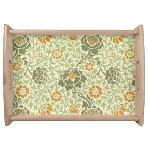 William Morris Grafton Sage Green Floral Pattern Serving Tray