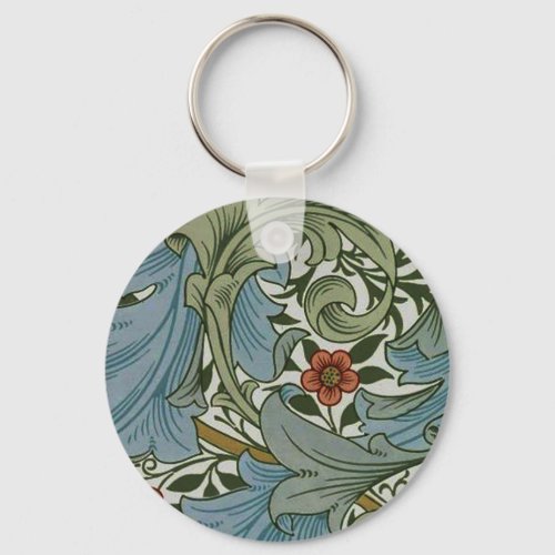 William Morris Granville Vintage Floral Pattern  Keychain