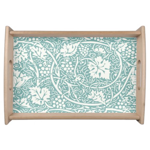 William Morris Grape Pattern Teal Serving Tray