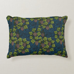 William Morris Grape & Vine Red Green Blue Accent Pillow