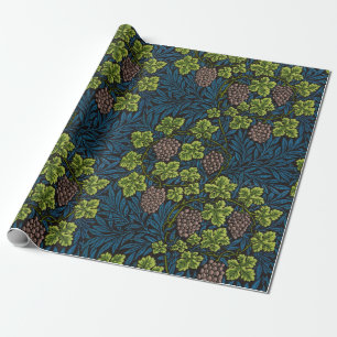 William Morris Grape & Vine Red Green Blue Wrapping Paper