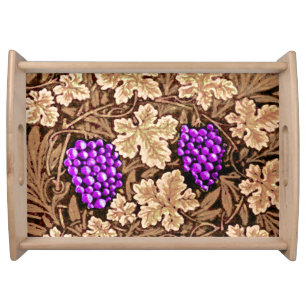 William Morris Grapevine, Brown and Purple Serving Tray