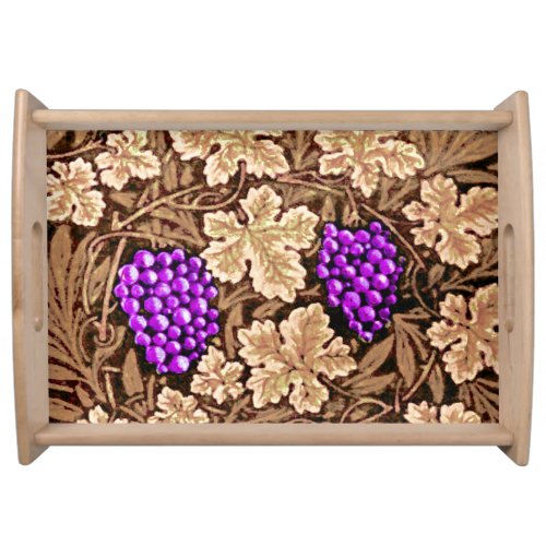 William Morris Grapevine Brown and Purple Serving Tray