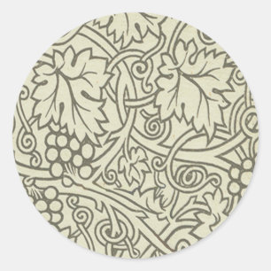 William Morris Grapevine Sage Wallpaper Classic Round Sticker