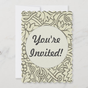William Morris Grapevine Sage Wallpaper Invitation