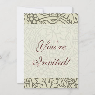 William Morris Grapevine Sage Wallpaper Invitation