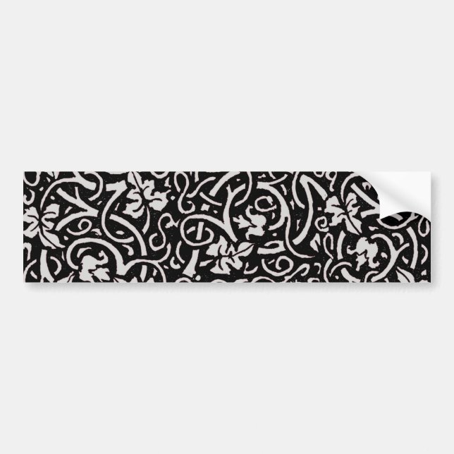 William Morris Grapevine Vine Leaf Pattern Bumper Sticker (Front)