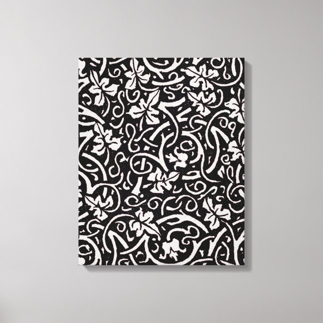 William Morris Grapevine Vine Leaf Pattern Canvas Print (Front)
