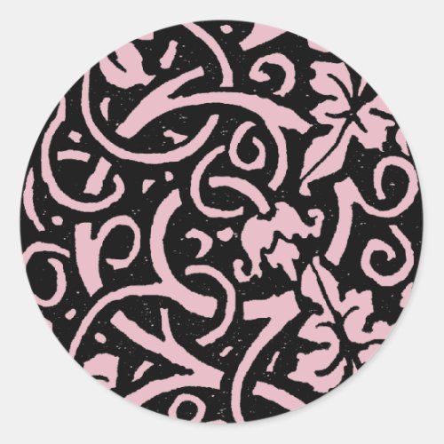 William Morris Grapevine Vine Leaf Pattern Classic Round Sticker