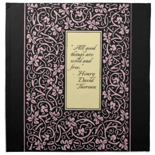 William Morris Grapevine Vine Leaf Pattern Cloth Napkin