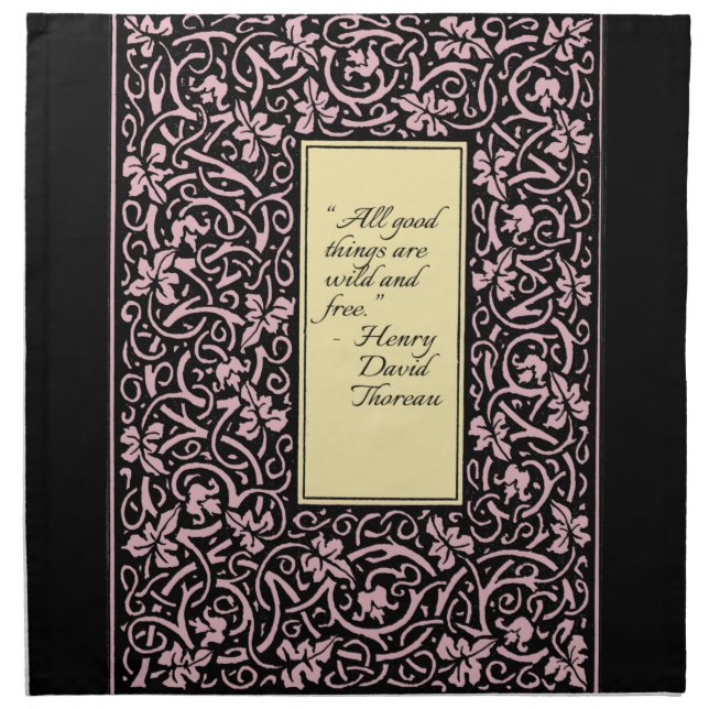 William Morris Grapevine Vine Leaf Pattern Cloth Napkin (Front)