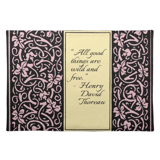 William Morris Grapevine Vine Leaf Pattern Cloth Placemat (Front)