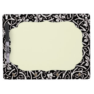 William Morris Grapevine Vine Leaf Pattern Dry Erase Board With Keychain Holder