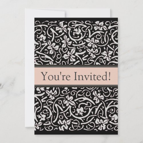 William Morris Grapevine Vine Leaf Pattern Invitation