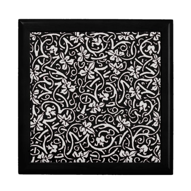 William Morris Grapevine Vine Leaf Pattern Jewelry Box (Front)