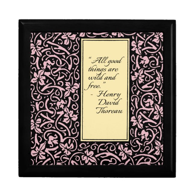 William Morris Grapevine Vine Leaf Pattern Keepsake Box (Front)