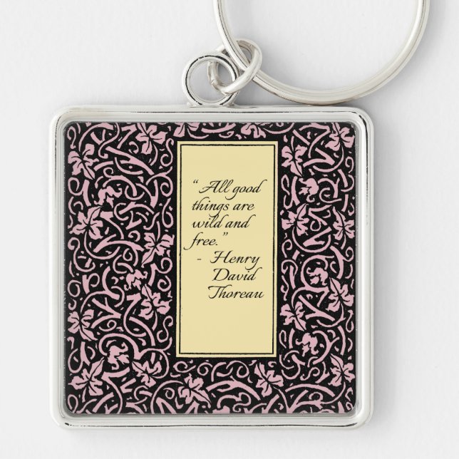 William Morris Grapevine Vine Leaf Pattern Keychain (Front)