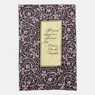 William Morris Grapevine Vine Leaf Pattern Kitchen Towel