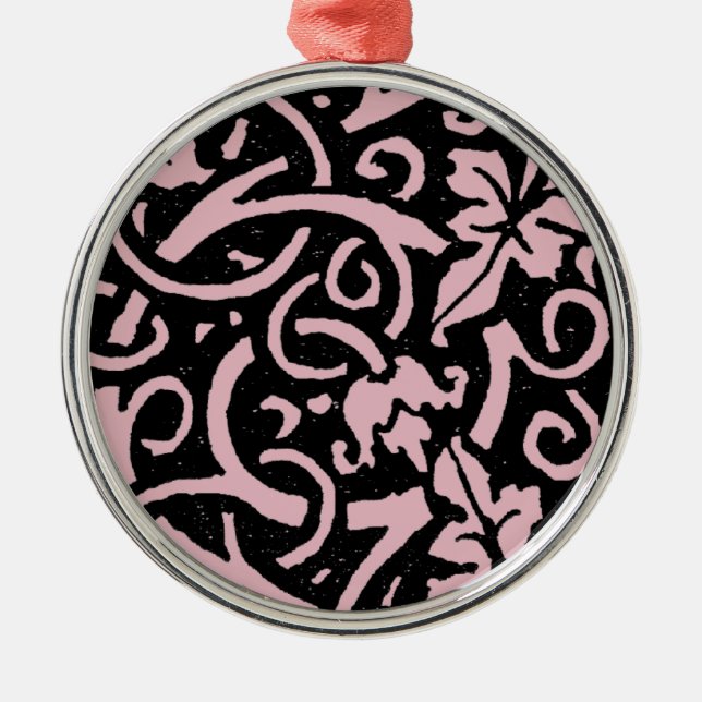 William Morris Grapevine Vine Leaf Pattern Metal Ornament (Front)