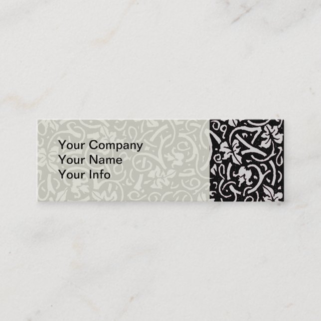 William Morris Grapevine Vine Leaf Pattern Mini Business Card (Front)