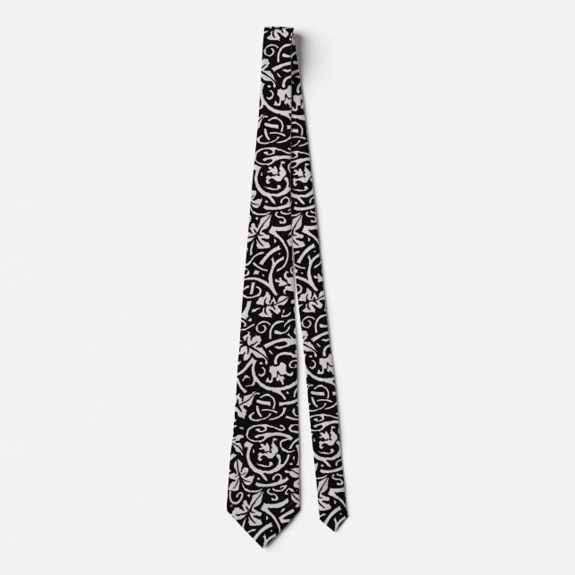 William Morris Grapevine Vine Leaf Pattern Neck Tie (Front)