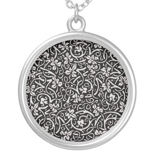 William Morris Grapevine Vine Leaf Pattern Silver Plated Necklace