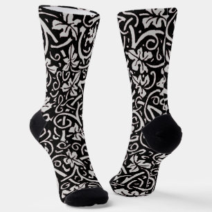 William Morris Grapevine Vine Leaf Pattern Socks