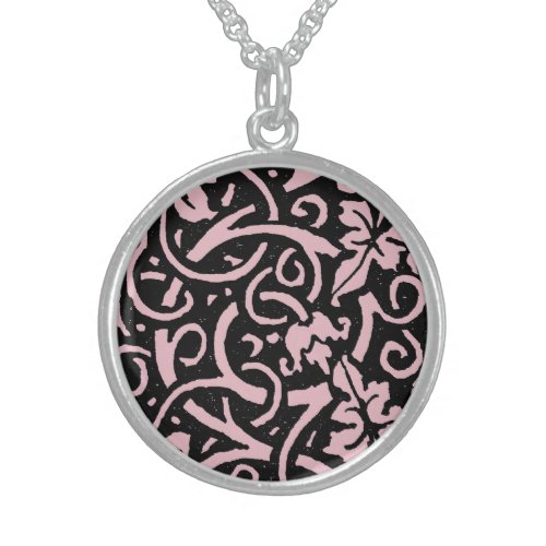 William Morris Grapevine Vine Leaf Pattern Sterling Silver Necklace