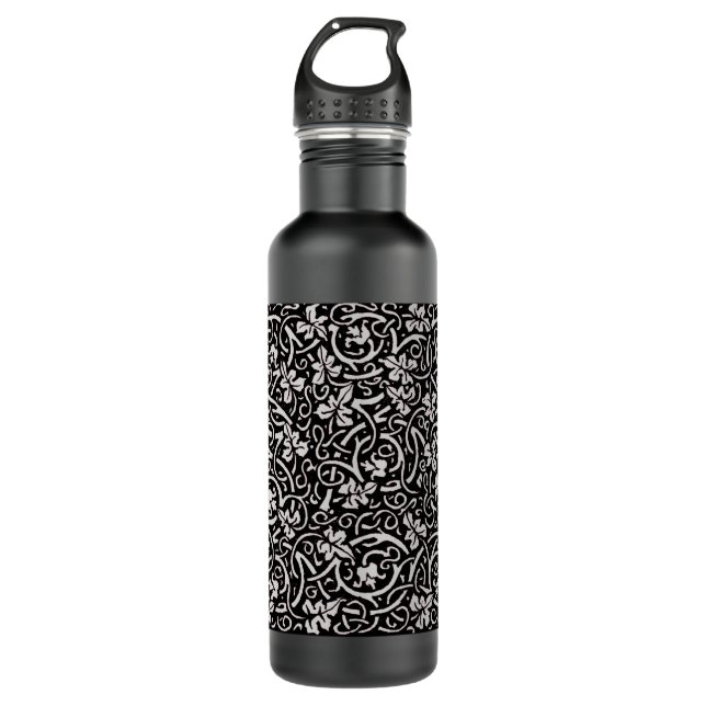 William Morris Grapevine Vine Leaf Pattern Water Bottle (Front)