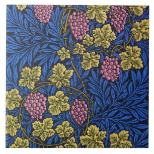 William Morris Grapevine (Wine Vines) Pattern Ceramic Tile