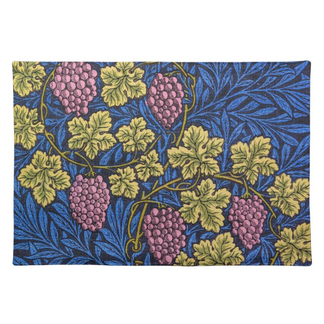 William Morris Grapevine (Wine Vines) Pattern Cloth Placemat (Front)